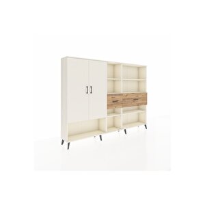 Arges Dolap 10 Raflı 2 Çekmeceli 2 Kapaklı 220x30x163 Aytaşı-aytaşı/çam