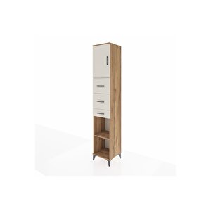 Hyperion Dolap 3 Raflı 3 Çekmeceli Tek Kapaklı 44x44x243 Çam-aytaşı