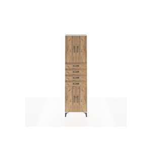 Arges Dolap 3 Raflı 4 Çekmeceli 4 Kapaklı 60x30x221 Aytaşı-çam