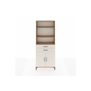 Arges Dolap 4 Raflı 2 Çekmeceli 2 Kapaklı 88x30x221 Çam-aytaşı
