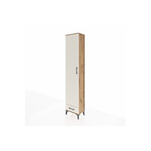 Arges Dolap 5 Raflı Tek Çekmeceli Tek Kapaklı 44x30x221 Çam-aytaşı