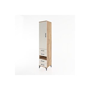 Hyperion Dolap 3 Raflı 4 Çekmeceli Tek Askılı 44x44x221 Çam-aytaşı