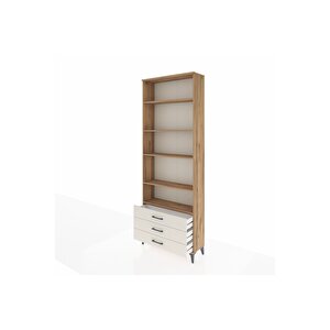 Arges Dolap 5 Raflı 3 Çekmeceli 88x30x243 Çam-aytaşı