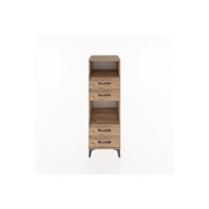 Hyperion Dolap 2 Raflı 4 Çekmeceli 44x44x134 Çam-çam