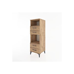 Hyperion Dolap 2 Raflı 4 Çekmeceli 44x44x134 Çam-çam