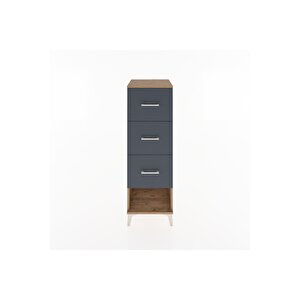 Hyperion Dolap 3 Çekmeceli 44x44x134 Çam-antrasit