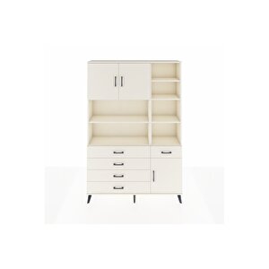 Arges Gardrop 9 Raflı 5 Çekmeceli 3 Kapaklı 132x30x195 Aytaşı-aytaşı