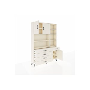 Arges Gardrop 9 Raflı 5 Çekmeceli 3 Kapaklı 132x30x195 Aytaşı-aytaşı