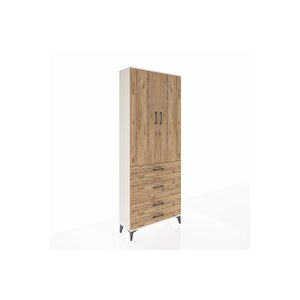 Arges Dolap 3 Raflı 4 Çekmeceli 2 Kapaklı 88x30x221 Aytaşı-çam