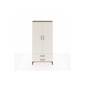 Arges Dolap 4 Raflı 2 Çekmeceli 2 Kapaklı 88x30x182 Çam-aytaşı