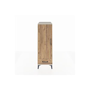 Kronos Dolap 3 Raflı Tek Çekmeceli Tek Kapaklı 44x59x134 Aytaşı-çam