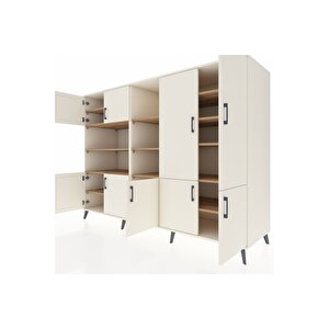 Kronos Dolap 14 Raflı 9 Kapaklı 220x59x163 Aytaşı-aytaşı/çam