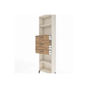 Arges Dolap 3 Raflı 3 Çekmeceli 60x30x221 Aytaşı-çam