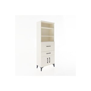 Arges Dolap 3 Raflı 2 Çekmeceli 2 Kapaklı 60x30x163 Aytaşı-aytaşı