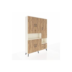 Arges Gardrop 10 Raflı 2 Çekmeceli 5 Kapaklı 132x30x195 Aytaşı-çam