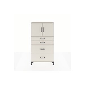 Arges Dolap 2 Raflı 4 Çekmeceli 2 Kapaklı 88x30x163 Aytaşı-aytaşı