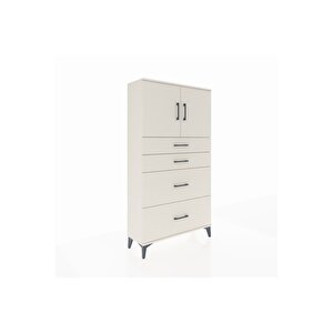 Arges Dolap 2 Raflı 4 Çekmeceli 2 Kapaklı 88x30x163 Aytaşı-aytaşı