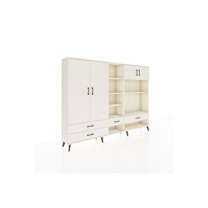 Arges Dolap 12 Raflı 4 Çekmeceli 4 Kapaklı 220x30x163 Aytaşı-aytaşı