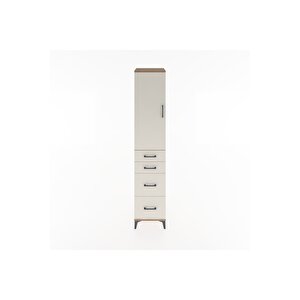 Hyperion Dolap 3 Raflı 4 Çekmeceli Tek Kapaklı 44x44x221 Çam-aytaşı