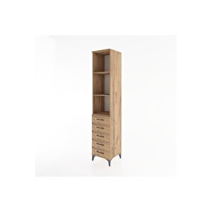 Hyperion Dolap 3 Raflı 5 Çekmeceli 44x44x221 Çam-çam