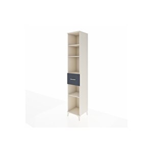 Hyperion Dolap 4 Raflı Tek Çekmeceli 44x44x243 Aytaşı-antrasit