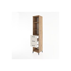 Hyperion Dolap 3 Raflı 3 Çekmeceli 44x44x221 Çam-aytaşı