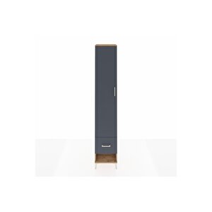 Hyperion Dolap 3 Raflı Tek Çekmeceli Tek Askılı 44x44x243 Çam-antrasit