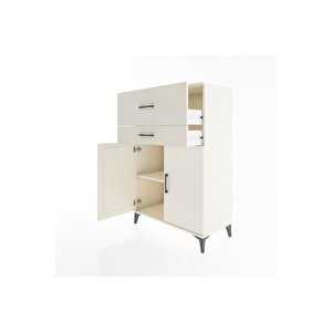Hyperion Dolap Tek Raflı 2 Çekmeceli 2 Kapaklı 88x44x134 Aytaşı-aytaşı