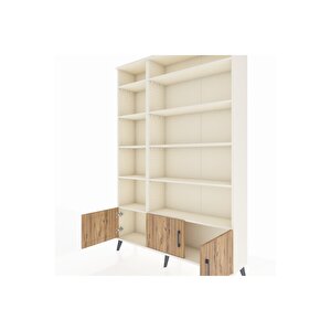 Arges Dolap 10 Raflı 3 Kapaklı 132x30x195 Aytaşı-çam/aytaşı