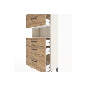 Hyperion Dolap Tek Raflı 4 Çekmeceli 60x44x134 Aytaşı-çam