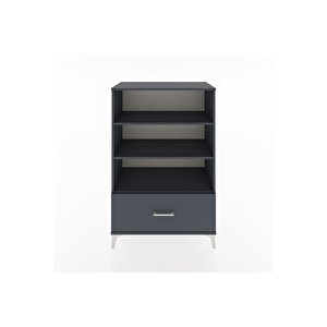 Hyperion Dolap 3 Raflı Tek Çekmeceli 88x44x134 Antrasit-antrasit