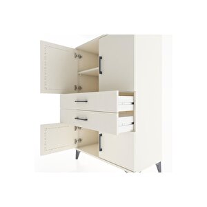 Hyperion Dolap 2 Raflı 2 Çekmeceli 4 Kapaklı 88x44x134 Aytaşı-aytaşı