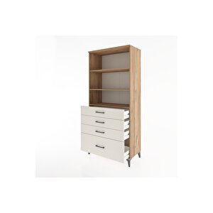 Hyperion Dolap 3 Raflı 4 Çekmeceli 88x44x195 Çam-aytaşı