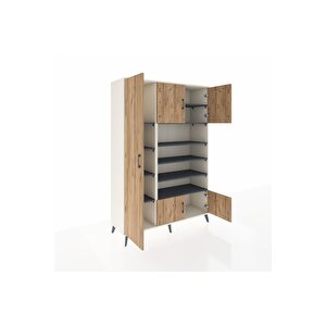 Hyperion Dolap 10 Raflı 5 Kapaklı 132x44x195 Aytaşı-çam/antrasit