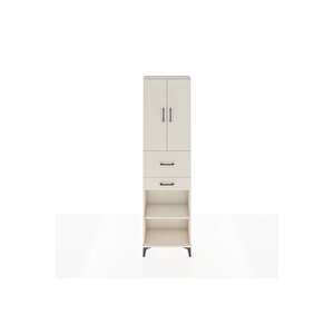 Arges Dolap 4 Raflı 2 Çekmeceli 2 Kapaklı 60x30x221 Aytaşı-aytaşı