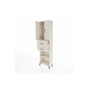 Arges Dolap 4 Raflı 2 Çekmeceli 2 Kapaklı 60x30x221 Aytaşı-aytaşı
