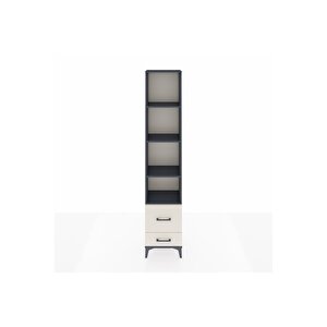 Arges Dolap 4 Raflı 2 Çekmeceli 44x30x221 Antrasit-aytaşı