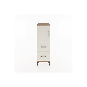Hyperion Dolap 2 Raflı 2 Çekmeceli Tek Kapaklı 44x44x134 Çam-aytaşı