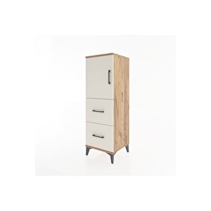 Hyperion Dolap 2 Raflı 2 Çekmeceli Tek Kapaklı 44x44x134 Çam-aytaşı