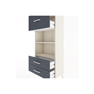 Hyperion Dolap 2 Raflı 3 Çekmeceli 60x44x134 Aytaşı-antrasit