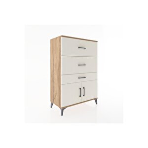 Hyperion Dolap 3 Çekmeceli 2 Kapaklı 88x44x134 Çam-aytaşı