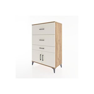 Hyperion Dolap 3 Çekmeceli 2 Kapaklı 88x44x134 Çam-aytaşı