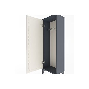 Arges Dolap Tek Kapaklı Tek Askılı 44x30x134 Antrasit-aytaşı