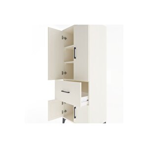 Hyperion Dolap 3 Raflı Tek Çekmeceli 4 Kapaklı 60x44x163 Aytaşı-aytaşı