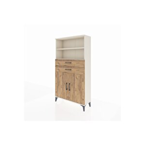 Arges Dolap 3 Raflı 2 Çekmeceli 2 Kapaklı 88x30x163 Aytaşı-çam