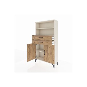 Arges Dolap 3 Raflı 2 Çekmeceli 2 Kapaklı 88x30x163 Aytaşı-çam