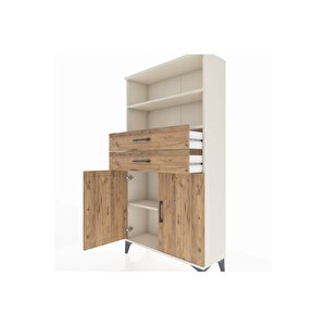 Arges Dolap 3 Raflı 2 Çekmeceli 2 Kapaklı 88x30x163 Aytaşı-çam
