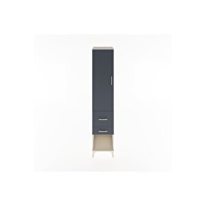 Hyperion Dolap 2 Raflı 2 Çekmeceli Tek Askılı 44x44x221 Aytaşı-antrasit