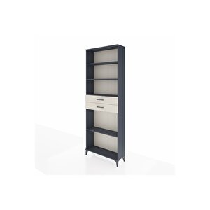 Arges Dolap 4 Raflı 2 Çekmeceli 88x30x243 Antrasit-aytaşı