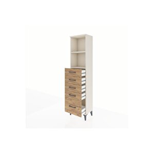 Arges Dolap 2 Raflı 5 Çekmeceli 44x30x182 Aytaşı-çam